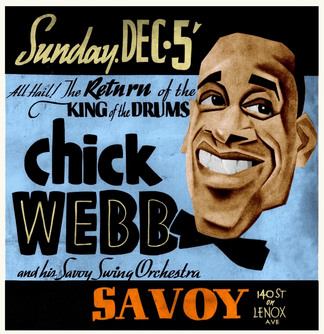 Chick Webb Poster in Savoy Ballroom 1940s 