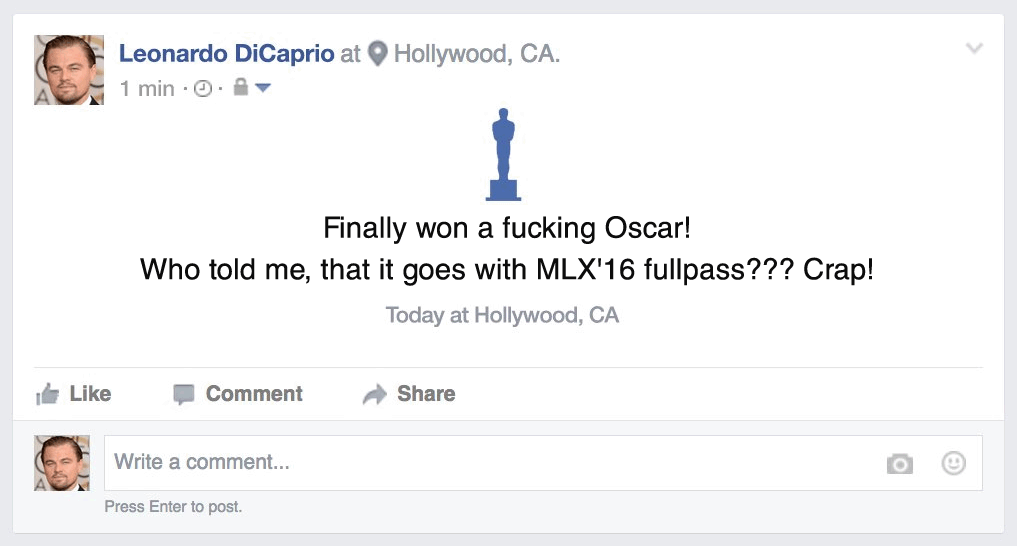 Leo DiCaprio won a Oscar.